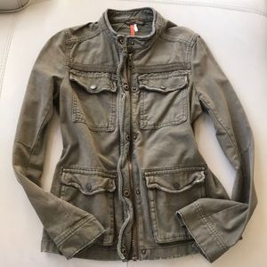 Free people cargo army thick jacket full zip